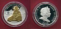 Cook-Inseln 10 Dollars Silbermünze Sphinx Skulpturmünze (1 oz, m. 24-Karat-Teilvergoldung) -