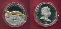 Cook-Inseln 10 Dollars Silbermünze Sydney Harbour Bridge Skulpturmünze (1 oz, m. 24-Karat-Teilvergoldung) -