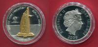 Cook-Inseln 10 Dollars Silbermünze Burj al Arab Dubai Skulpturmünze (1 oz, m. 24-Karat-Teilvergoldung) -