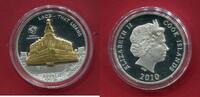 Cook-Inseln 10 Dollars Silbermünze Pha That Luang Skulpturmünze (1 oz, m. 24-Karat-Teilvergoldung) -