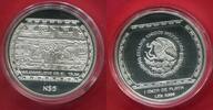 Mexico 5 Nuevos Pesos Onza De Plata Bajorrelieve Del Tajin -