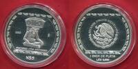 Mexico 5 Nuevos Pesos Onza De Plata Anciano Con Brasero Mintmark Right -