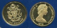 Salomonen Salomon Solomon Inseln Islands 100 Dollars Gold Attainment of Sovereignty -