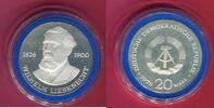 DDR 20 Mark Silbermünze 150. Geburtstag Wilhelm Liebknecht -