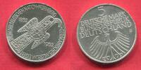 Bundesrepublik Deutschland, Germany FRG 5 DM Gedenkmünze Silber Germanisches Museum in Nürnberg Adlerfibel -