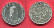 Bundesrepublik Deutschland, Germany FRG 5 DM Silber Gedenkmünze 150. Todestag von Friedrich von Schiller -