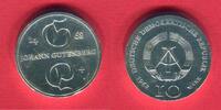 DDR 10 Mark Silbergedenkmünze 500. Todestag Johannes Gutenberg -