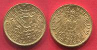 Freie Hansestadt Bremen 20 Mark Gold 1906 Stadtwappen Mit GfM Zertifikat German COA vz-prfr. winz rd