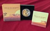 Niue Islands 2 Dollar Silbermünze - 1 oz Proof Silver Coin Kings of the Continents - The African Lion - Afrikanischer Löwe -
