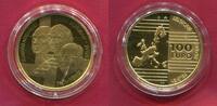 Belgien Belgium 100 Euro Gold 2002 Gründungsväter Adenauer Schuman Paul Henri Spaak Europas Väter Po