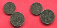 Geplantes Königreich Polen WW I 5 und 10 Pfennig Fenigow 2 Münzen -