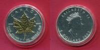 Kanada 5 Dollars Silbermünze Maple Leaf (1 oz, m. Goldveredelung) -
