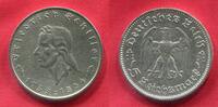 III. Reich Deutschland Germany 5 Reichsmark Marik Silber 175. Geburtstag von Schiller -