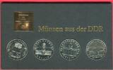 4 x 5 Mark Themensatz incl. Medaille 1987 DDR 750 Jahre Berlin Prfr., Plastikbox hat Gebrauchsspuren