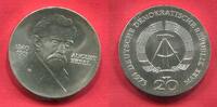 Deutsche Demokratische Republik DDR 20 Mark 1973 Gedenkmünze zum 60. Todestag von August Bebel prägefrisch f. stgl.