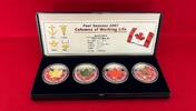 Kanada Canada 4 x 5 Dollars Silbermünzen Maple Leaf - Vier Jahreszeiten - Four Seasons Columns of Working Life (4 x 1 oz) -