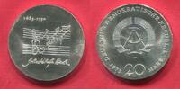 Deutsche Demokratische Republik DDR 20 Mark Silbergedenkmünze 1975 225. Todestag von Johann Sebastia