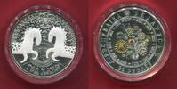 Belarus Weissrussland 20 Rubel Roubles Silber Lunar 2013 Year of the Horse inlaid with 1 cubic zirco