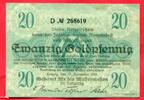 Leibzig Me?amt für Mustermessen 20 Goldpfennig Wertbeständiges Notgeld -