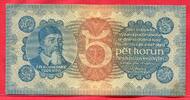 Tschechoslowakei 5 Korun Kronen 1921 Selten sehr sauberer Schein Erhaltung Serie 1 II leichter Mitte