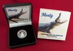 Australien 1 Dollar Silbermünze mit Farbapplikation Australian Saltwater Crocodiles - Monty - Salzwasserkrokodil - 1 Unze Silber -