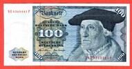 BRD, Deutsche Bundesbank 100 DM Deutsche Mark Banknote Kosmograph Sebastian Münster/ Adler Serie N ... F -