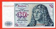 Bundesrepublik Deutschland 10 DM Deutsche Mark Banknote Gorch Fock Segelschiff - Bartloser Mann - Lucas Cranach - Serie C ... P -