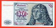 Bundesrepublik Deutschland 10 DM Deutsche Mark Banknote Gorch Fock Segelschiff - Bartloser Mann - Lucas Cranach - Serie C ... P -