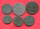 Deutschland Braunschweig 7 münzen 5, 3 x 10 2 x 50 Pfennig Staatlisches Notgeld Eisen Zink -