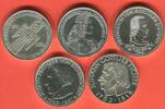 Bundesrepublik Deutschland 5 x 5 Mark Die Ersten Fünf 5 DM Gedenkmünzen Museum Schiller Markgraf Eichendorff Fichte -