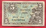 Deutschland Western Germany 5 Deutsche Mark Banknote Geldschein Sogenanntes Kopfgeld der Währungsref