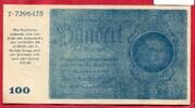III. Reich Notausgaben 1945 100 Reichsmark 1935 (1945) Provisorium auf Lebensmittelkarten Papier ver