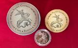 Russland 3 Rubel Silber 2018 Saint George (1 oz, m. Farbapplikation) Stempelglanz in Kapsel, Zertifi