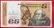 Irland Ireland 5 Pfund Banknote 1988 Mönch Monk I, Kassenfrisch