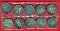 DDR 10 Medaillen Lot DDR Bauwerke und Persönlichkeiten -