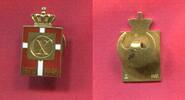 Dänemark Denmark Goldenes Ansteck Abzeichen mit Emaille 1945 70. Geburtstag König Christian X. Wenig