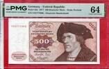 Bundesrepublik Deutschland Western Germany FRG 500 DM Deutsche Mark Banknote Geldschein 1977 Burg El
