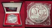 China, Volksrepublik PRC 100 Yuan Silbermünze 1989 Chinese Panda in Originalfolie - 12 Ounces - 12 U