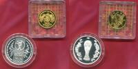 1000 Yen Silber 100000 Yen Gold 2002 Fifa World Cup Soccer Fußball Japan Korea Polierte Platte mit b