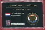 Niederlande 2 Euro Farbprägung vergoldet 2 Euro Golden Stars-Edition - Doppelportrait -