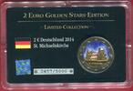 Deutschland 2 Euro Farbprägung vergoldet 2 Euro Golden Stars-Edition - St.Michaeliskirche -