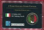 Italien 2 Euro Farbprägung vergoldet 2 Euro Golden Stars-Edition - 100.Todestag Pascoli -