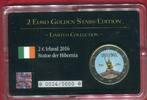 Irland 2 Euro Farbprägung vergoldet 2 Euro Golden Stars-Edition - Statue der Hibernia -