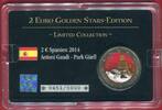 Spanien 2 Euro Farbprägung vergoldet 2 Euro Golden Stars-Edition - Antoni Gaudi - Park Güell -