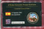 Spanien 2 Euro Farbprägung vergoldet 2 Euro Golden Stars-Edition - Don Quichotte -