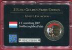 Luxemburg 2 Euro Farbprägung vergoldet 2 Euro Golden Stars-Edition - Großherzogliches Palais -