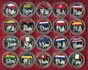 Liberia 20 x 10 Dollars Cu-Ni Fußball-WM 2006 - Lot aus 20 Münzen (m. Farbapplikationen, versilbert) -