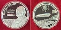 Cook-Inseln 20 Dollar - 3 oz Silber - partially coloured 2017 100. Geburtstag Graf Ferdinand von Zeppelin - 100th Anniversary Polierte Platte mit...