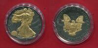 USA 1 Dollar Silber Golden Enigma Edition - Liberty (1 oz, m. Goldveredelung) -