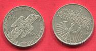 Bundesrepublik Deutschland, Germany FRG 5 DM Gedenkmünze Silber Germanisches Museum in Nürnberg Adlerfibel -